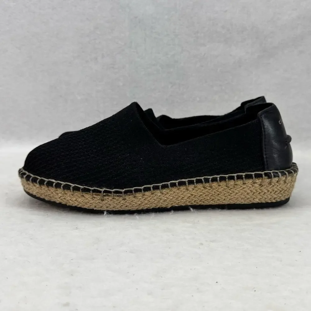 EUC Cole Haan Cloudfeel Stitchlite Women’s Espadrilles Shoes Black & Tan size 6